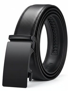 VATAN Men’s Leather Ratchet Belt – Dress & Casual Adjustable Trim-to-Fit Buckle